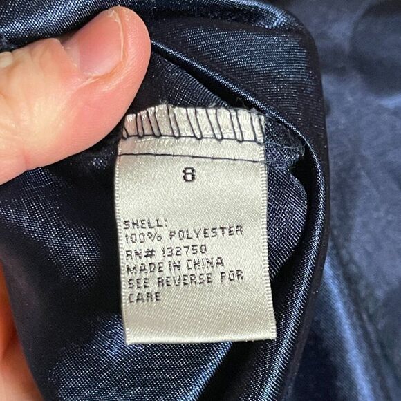 NWT Danillo Blue Polka Dot Formal Party Cocktail Two-Piece Dress Suit Set  8 - Picture 15 of 15